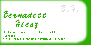 bernadett hiesz business card